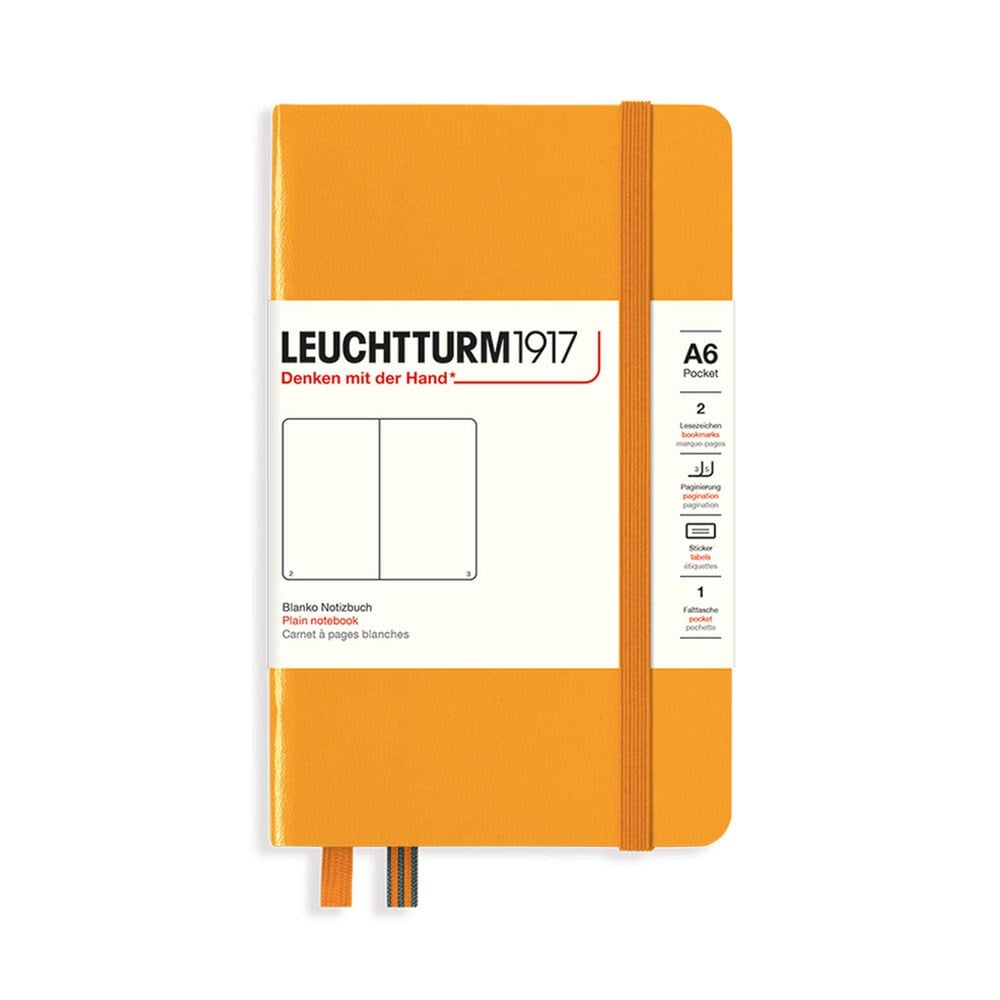 Leuchtturm1917 Not Defteri Cep Boy (A6), Sert Kapak, 187 Numaralandırılmış Sayfa, Düz, Rising Sun 365625