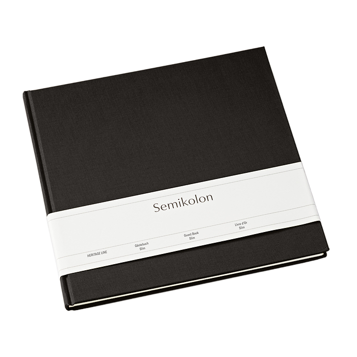 Semikolon Ziyaretçi Defteri Slim, black