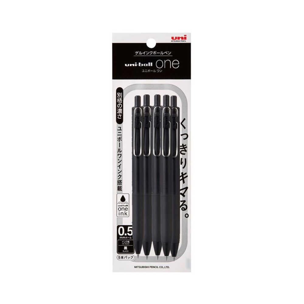 Uni-ball One 5'lü Jel Kalem Seti -Black