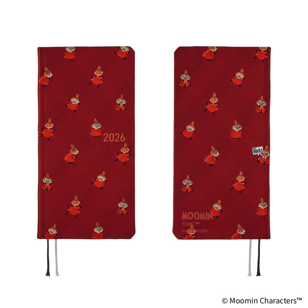 Hobonichi Techo Weeks English Slim Schedule Book - Little My : 2026 Monday Start Deep Red