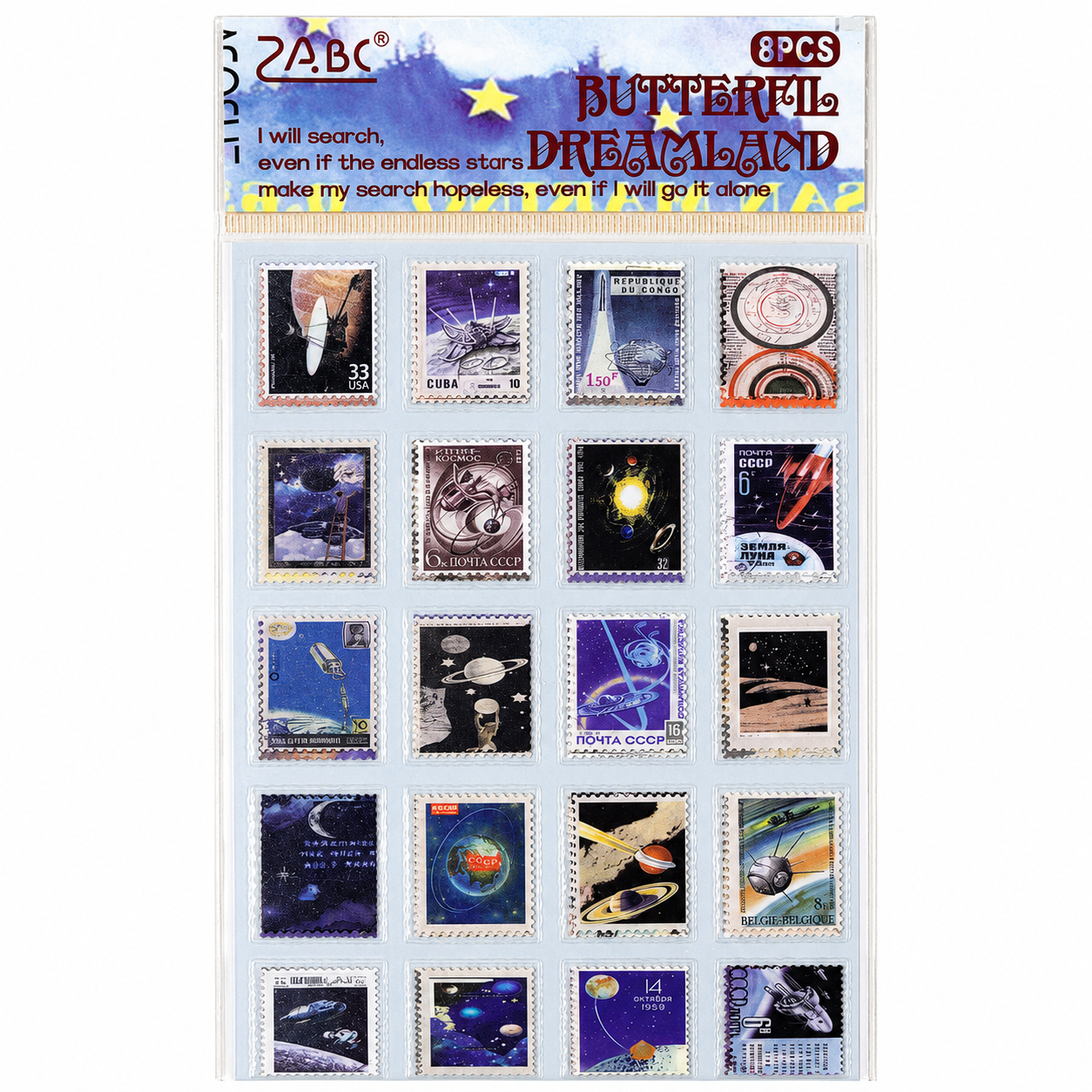 2ABC Space Concept 8 Parça Sticker Seti
