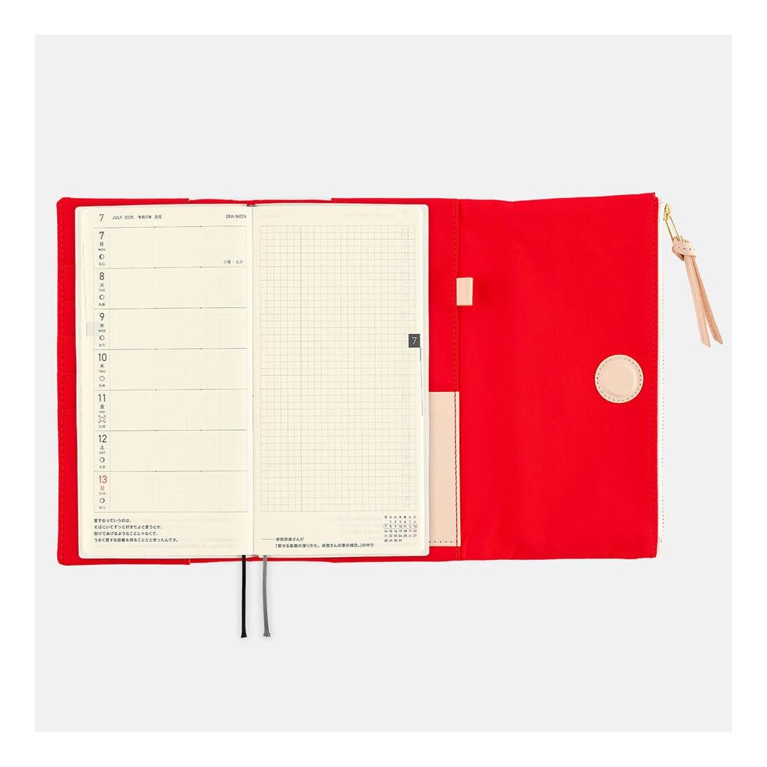 Hobonichi Techo Weeks Cover - Tragen RED Defter Kılıfı