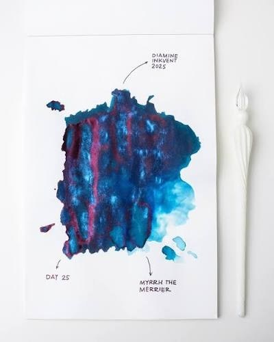 Diamine Inkvent Teal Calender Myrrh the Merrier Shimmer&Sheen Mürekkep