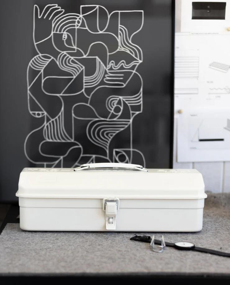 Toyo Steel Y-350 Tool Storage Box White Metal Saklama Kutusu