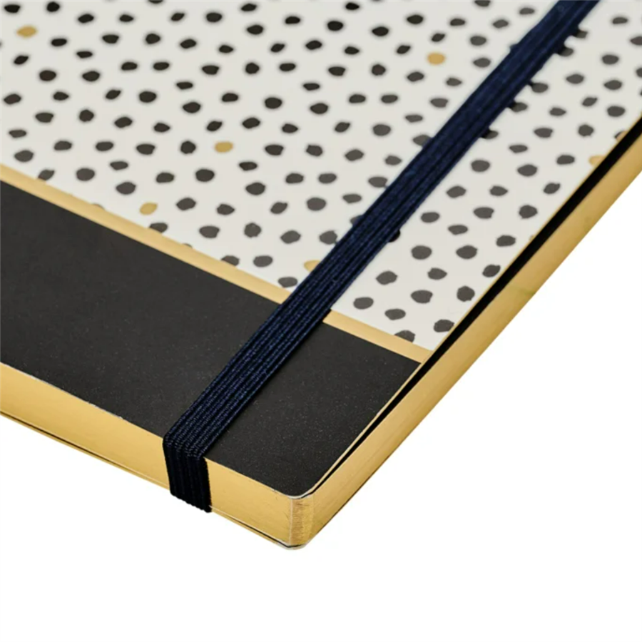 MONOCHROME RANDOM DOTTY A5 PERFECT BOUND NOTEBOOK