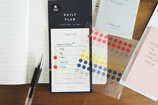 Suatelier Design Sticker Daily Plan No:1901 Sticky Memo