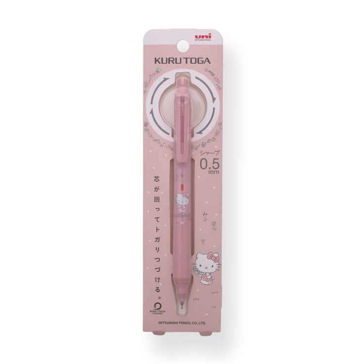  Click to expand Uni Kuru Toga x Sanrio KS Mechanical Pencil - 0.5 mm - Hello Kitty 