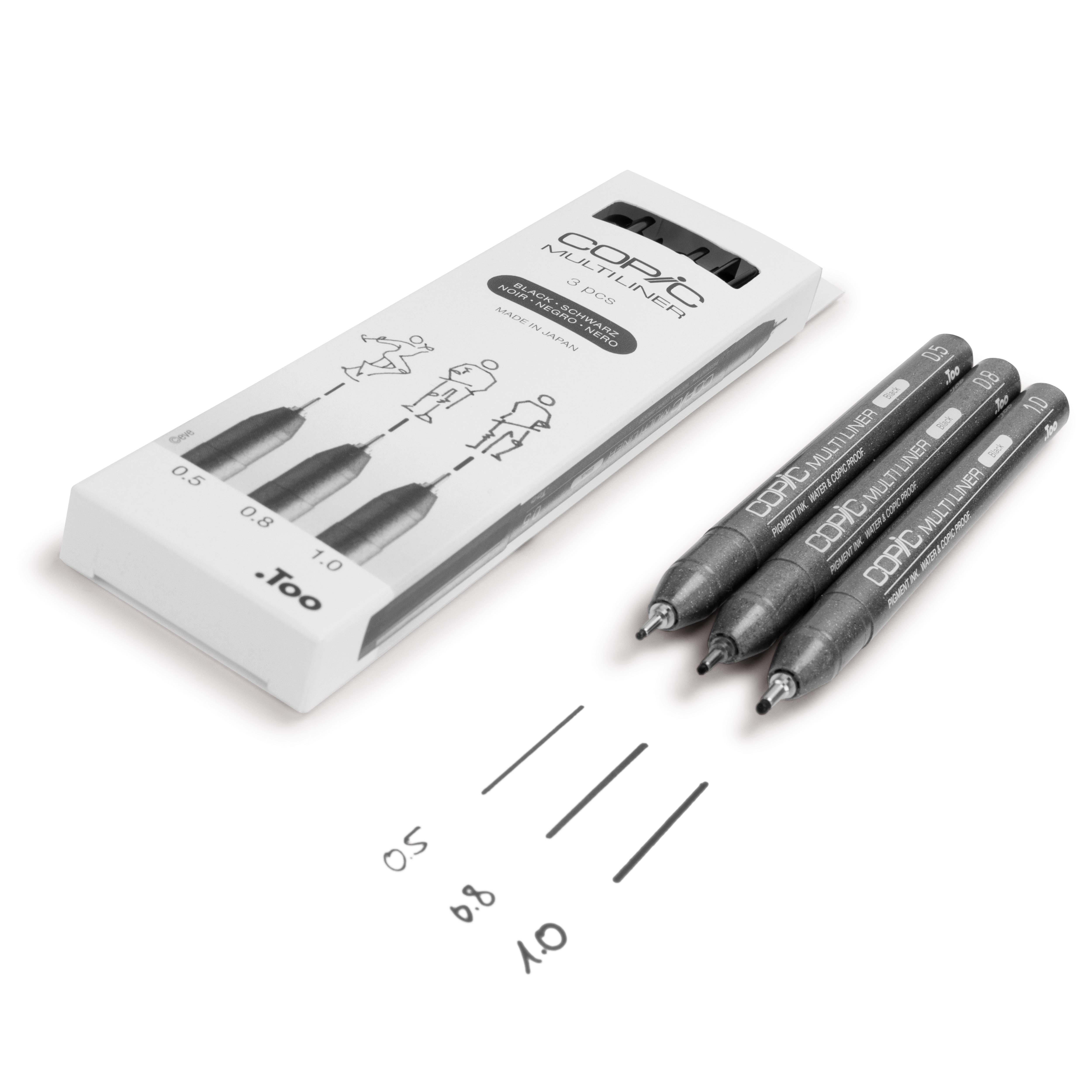 Copic Multiliner 3'lü Siyah Set - Broad