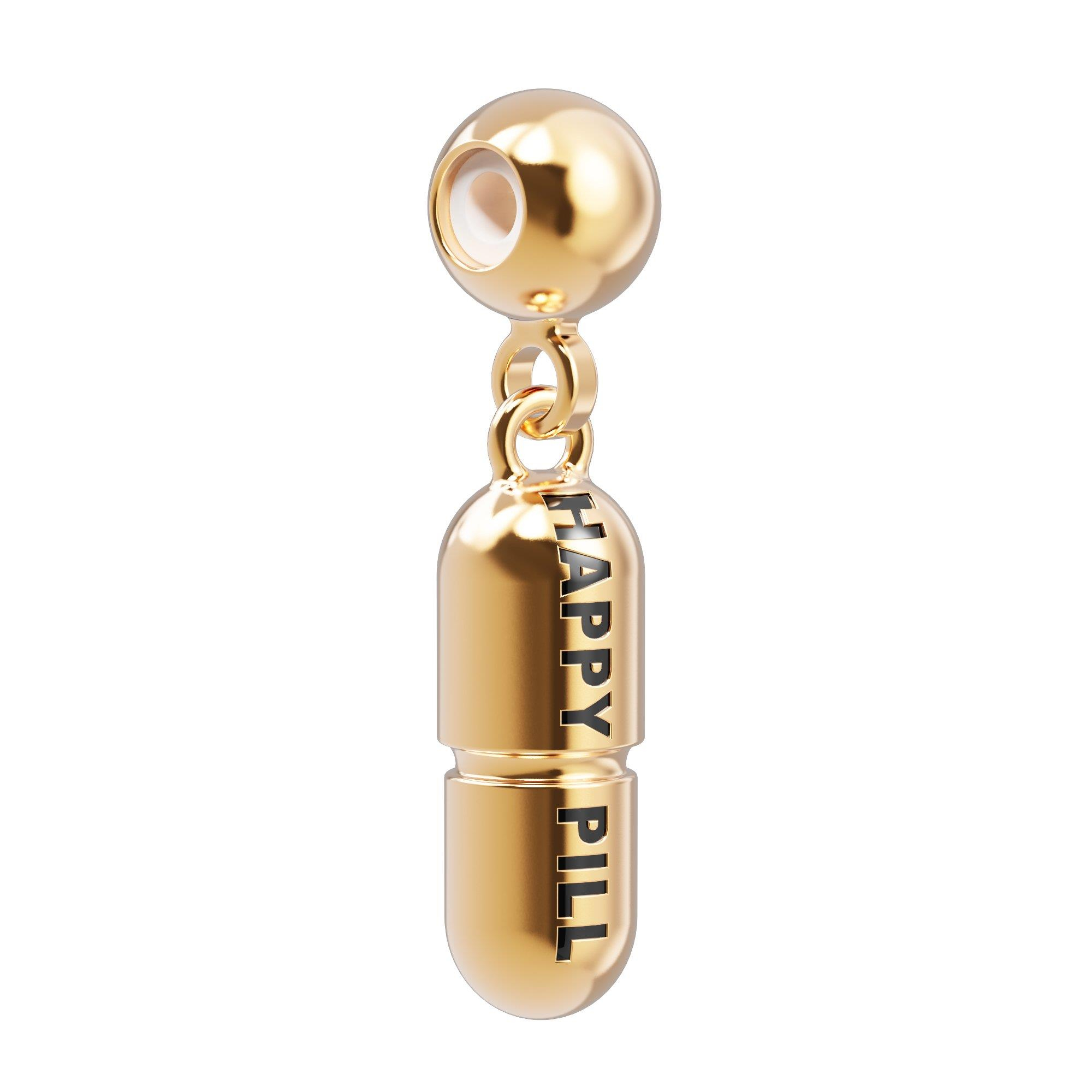 Chocli 18 Ayar Altın Kaplama Charm - Pill
