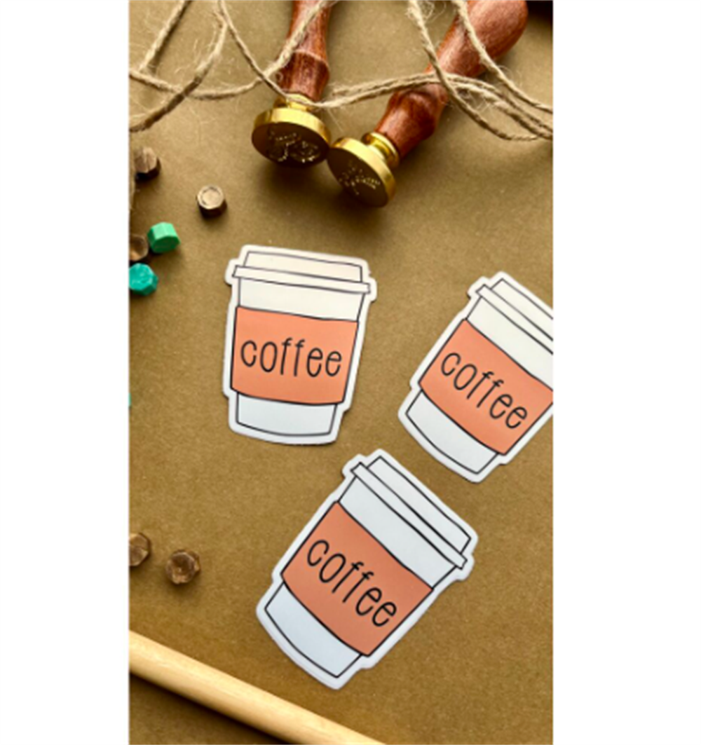 Coffee Sticker ( Tekli)