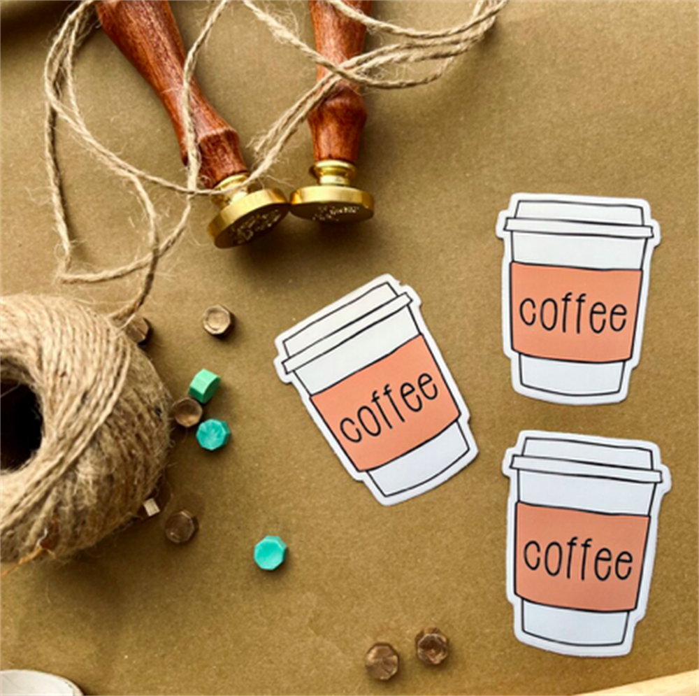 Coffee Sticker ( Tekli)