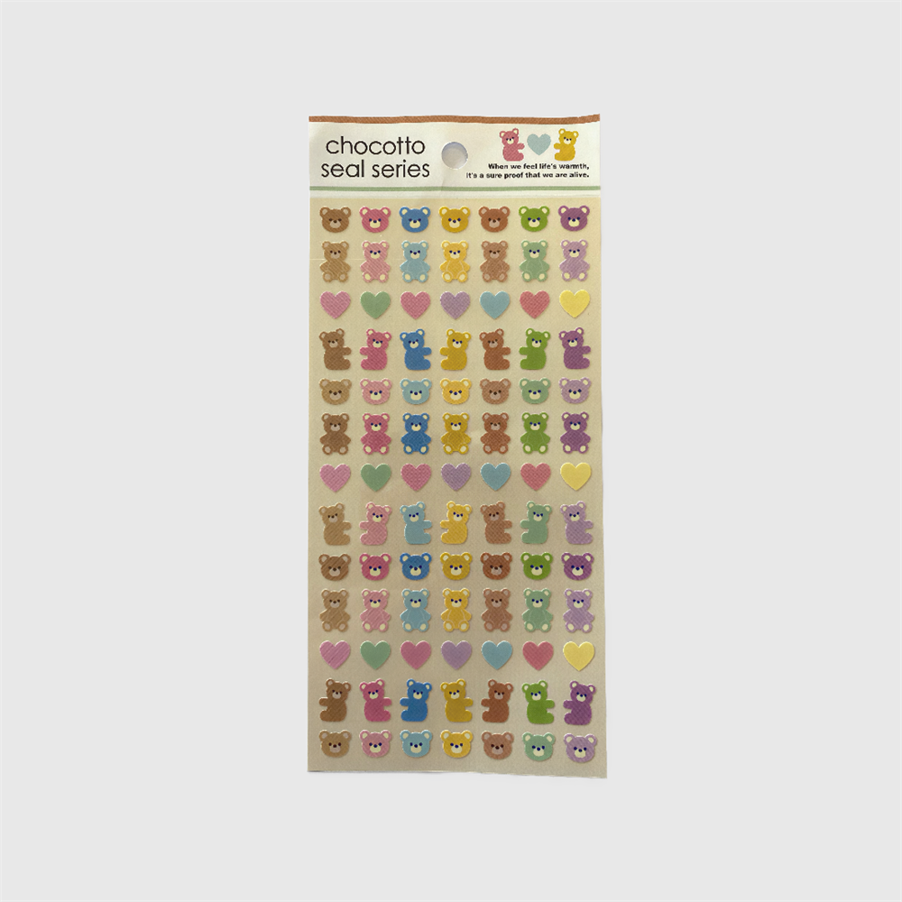 Colorful Bear Sticker Set