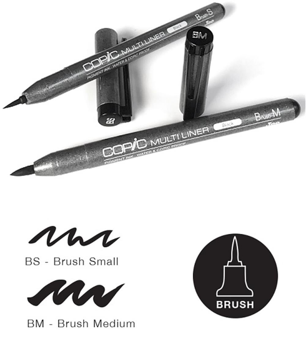 Copic Multiliner Brush-S Fırça Uçlu Çizim Kalemi