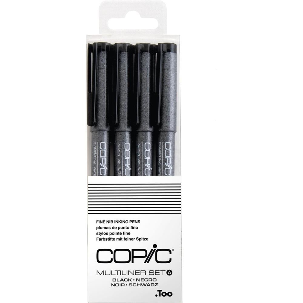 Copic Multiliner Classic Siyah 4'lü Set