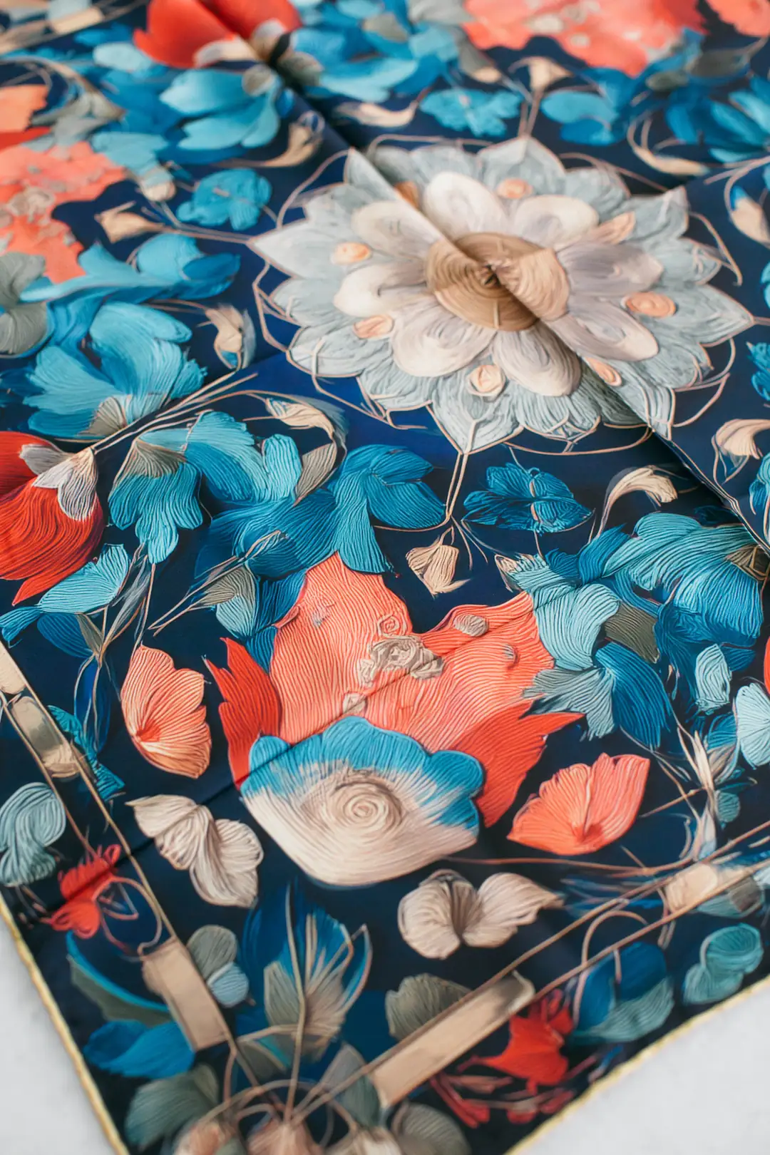 Celestial Bloom İpek Fular