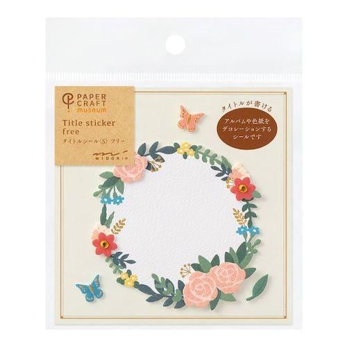 Midori sticker seal PCM title free wreath pattern S