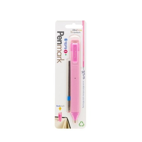 Flexilight Pen Bookmark Pink With Refills - Kalem Kitap Ayracı Pembe (Yedek Kartuşlu)