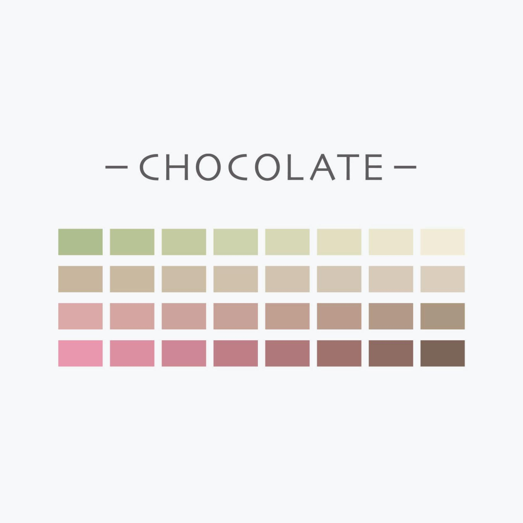 Iromekuri Color Sample Book-Style Sticker Seti chocolate