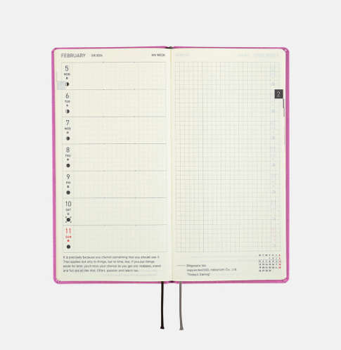 Hobonichi Techo Weeks Japanese Version 2024 Jan. Start Lavender