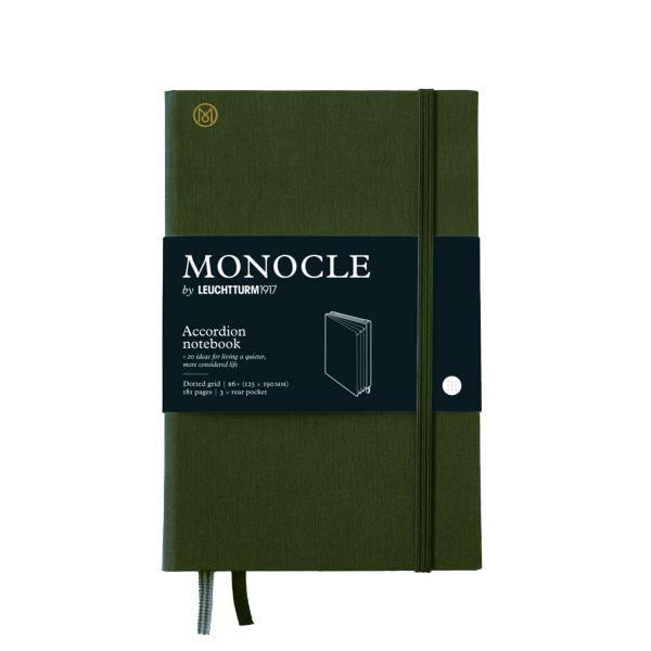 Leuchtturm1917 x Monocle Limited Edition Defter Wallet B6+, Sert Kapak, 192 Noktalı Sayfa, Olive 369727