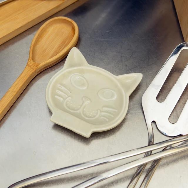 Kikkerland Cat Spoon Rest  Seramik Kedi Kaşıklık