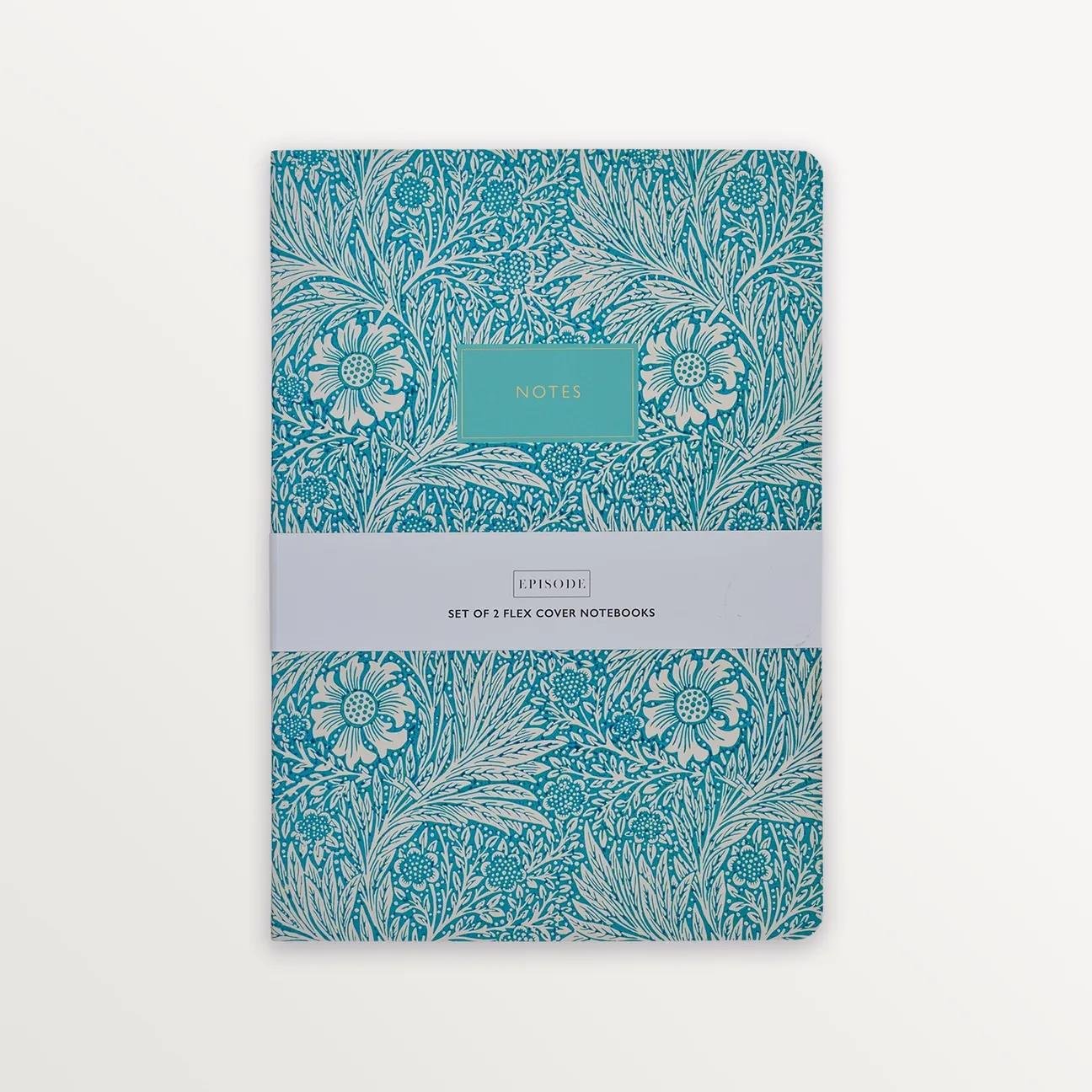 EPISODE CLASSIC FLORALS HARDWYCKE HALL SET OF 2 B5 NOTEBOOKS