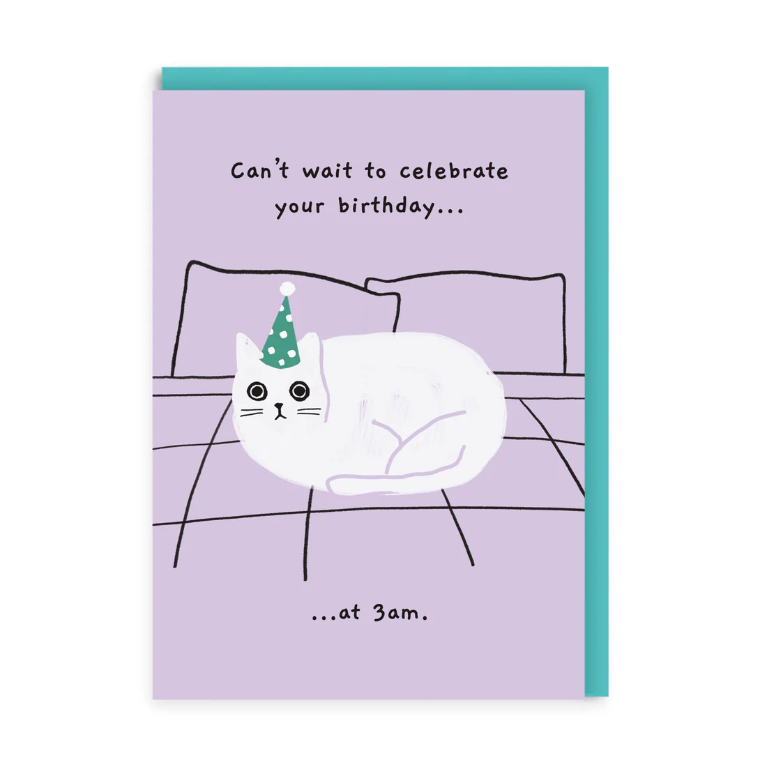 Ohh Deer Ken The Cat Tasarımı A6 Kartpostal Celebrate 3 AM 8815