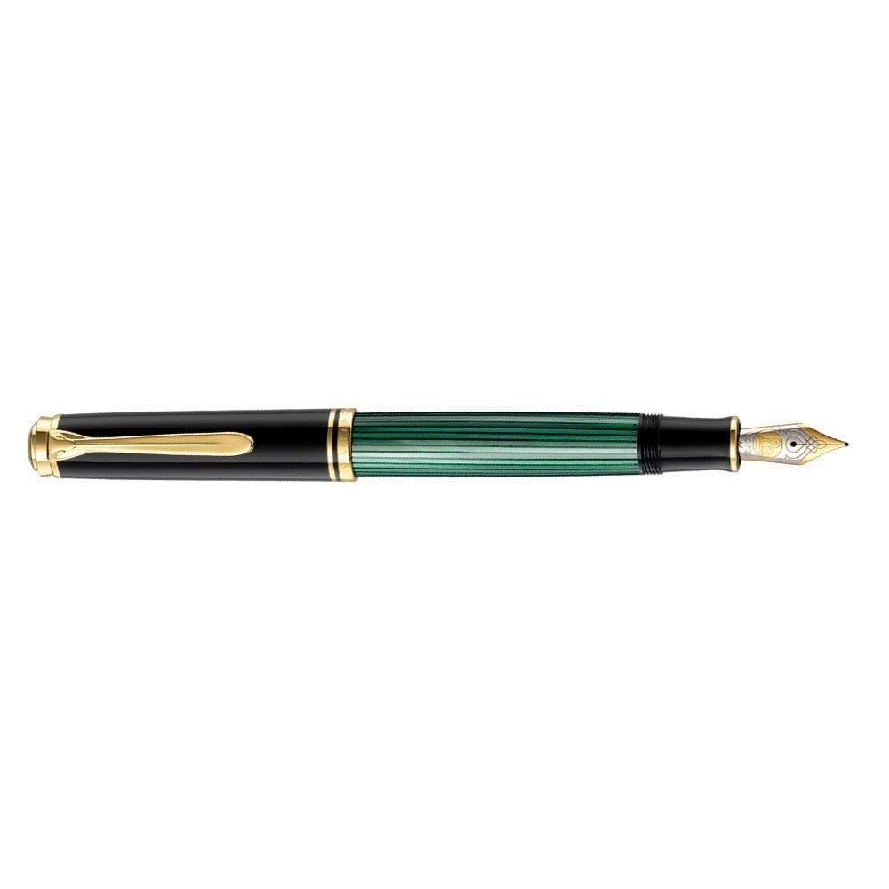Pelikan Souveran M800 Green Black Fountain Dolma Kalem EF Uç