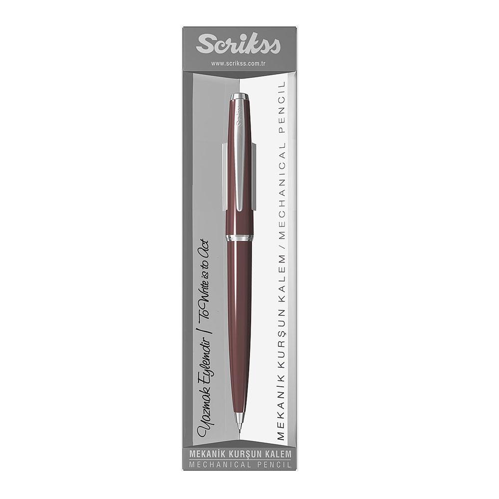 Scrikss Vintage 33 Mekanik Uçlu Kalem 0.7 mm Bordo