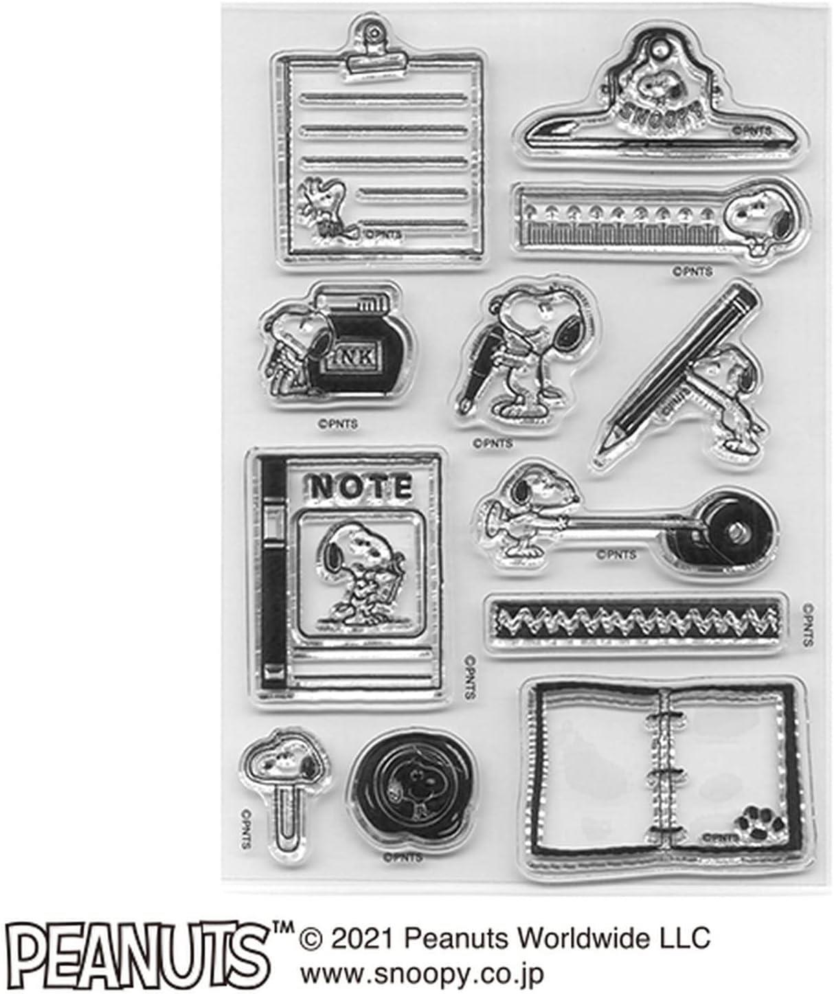 Kodomo no Kao 2209-002 Snoopy Clear Stamp Sheet Stationery Lot Damga Seti