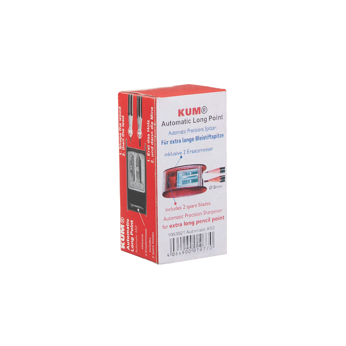 Kum AS2M Automatic Long Point Kalemtıraş Kırmızı