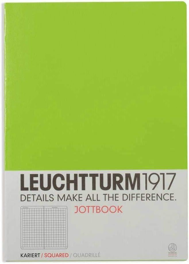 Leuchtturm1917 Jottbook A4 Kareli Açık Yeşil Kapak 339924