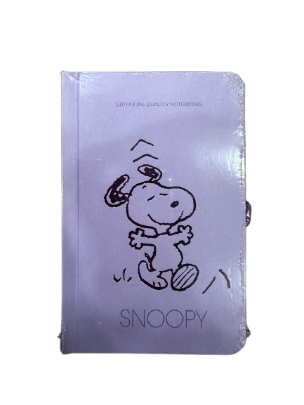Gıpta Sert Kapaklı 9x14 cm 80 Sayfa Çizgisiz Defter Snoopy Mor