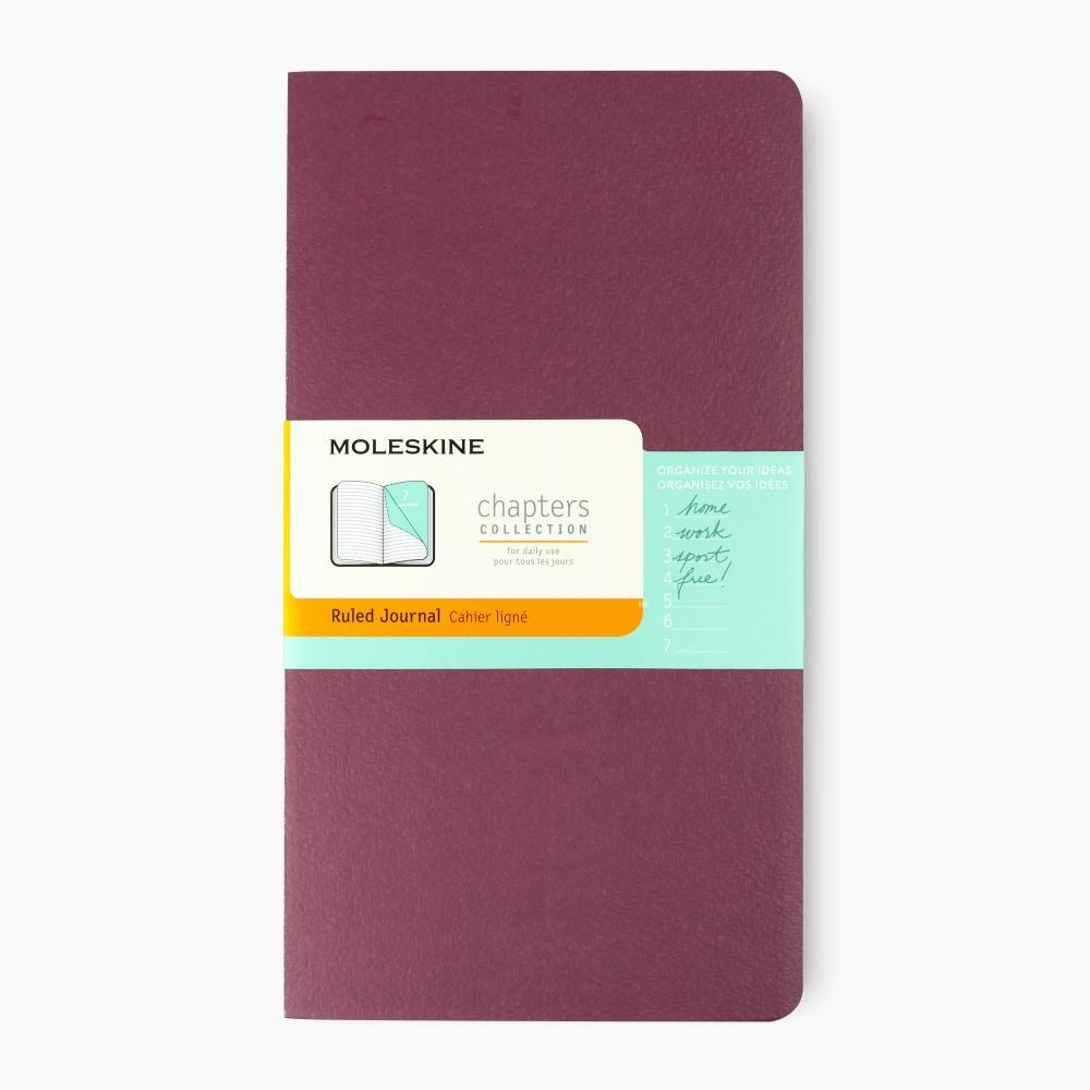 Moleskine Açık Dikiş Chapters Collection Ruled (Çizgili) Defter Dark Violet Medium 112 Sayfa  9.5 x 18 cm