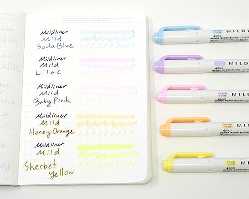 Zebra Mildliner Çift Taraflı Fırça Uçlu Işaretleme Kalemi 5li Set  5C-YC-N SET
