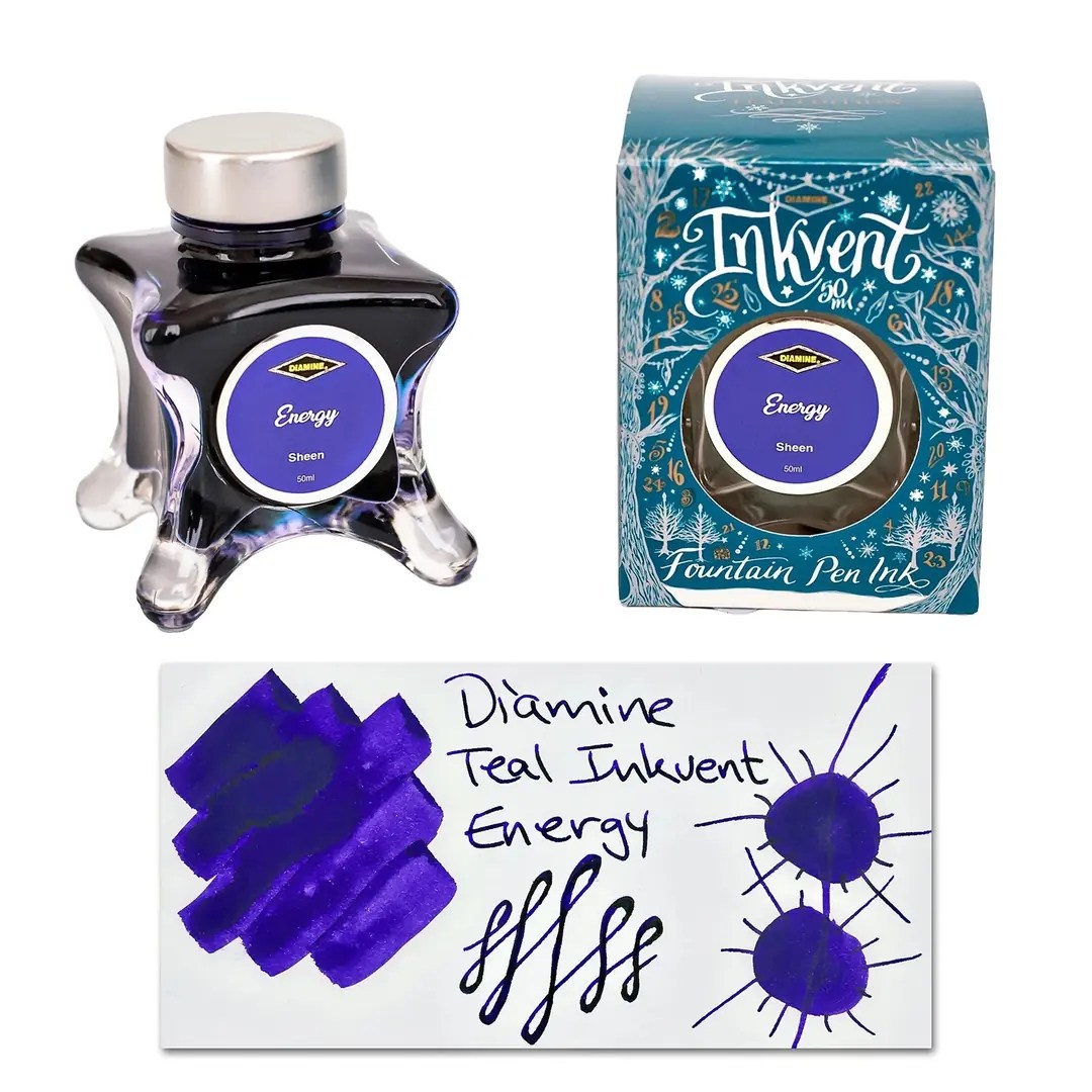 Diamine Inkvent Teal Calender Energy Sheen Mürekkep