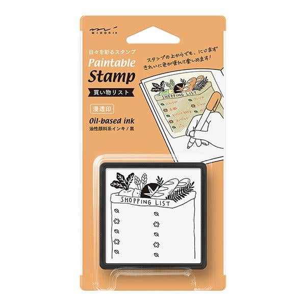 Midori Paintable Penetration Stamp Damga - Large Size - Shopping List 35388006