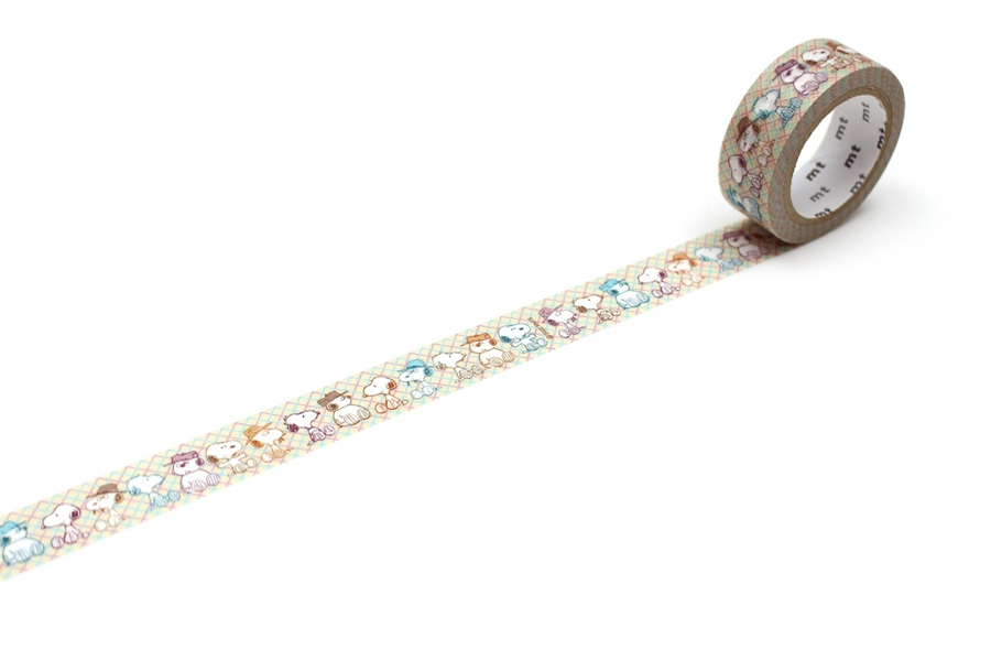 Kamo-i Masking Washi Tape 15mm×7m Peanuts Brothers