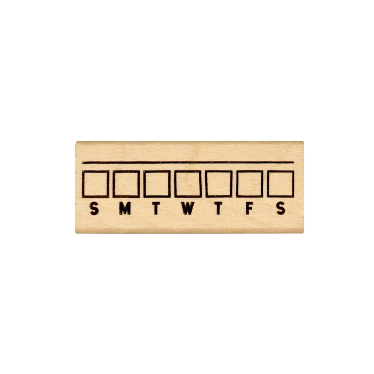 Kodomono Kao 0400-005 Notebook Hanko Part Habit Checkers (Weekly) Haftalık Ahşap Damga