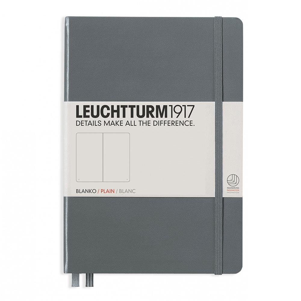 Leuchttrum 1917 Medium(A5) Sert Kapak, 251 Numaralandırılmış Düz Sayfa Defter Anthracite 344785