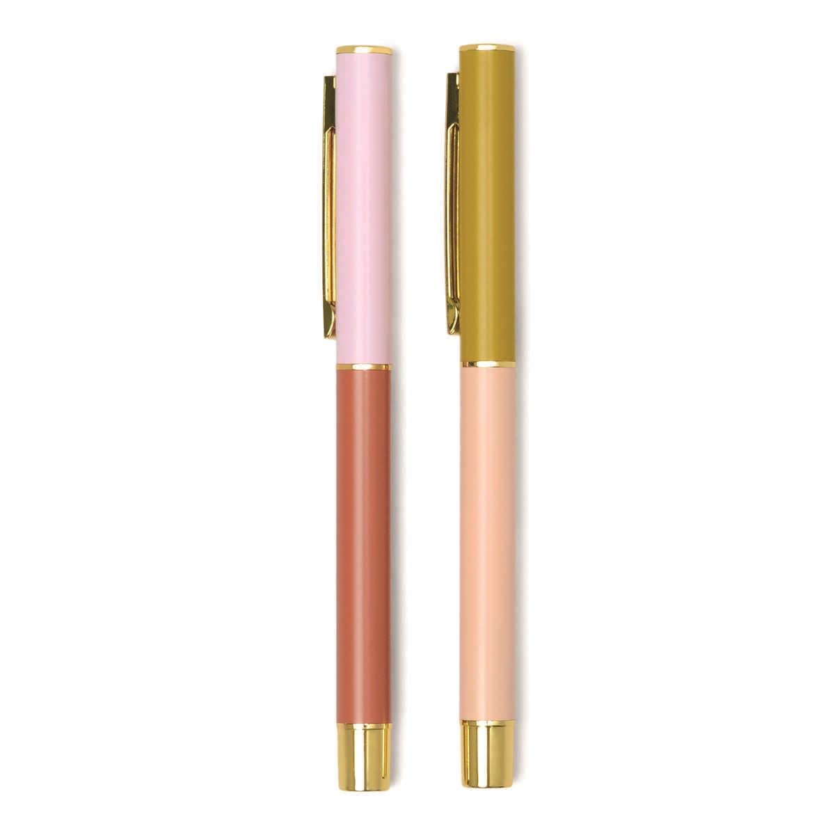 DesignWorks Colour Block İkili Tükenmez Kalem Seti Rosewood & Blush