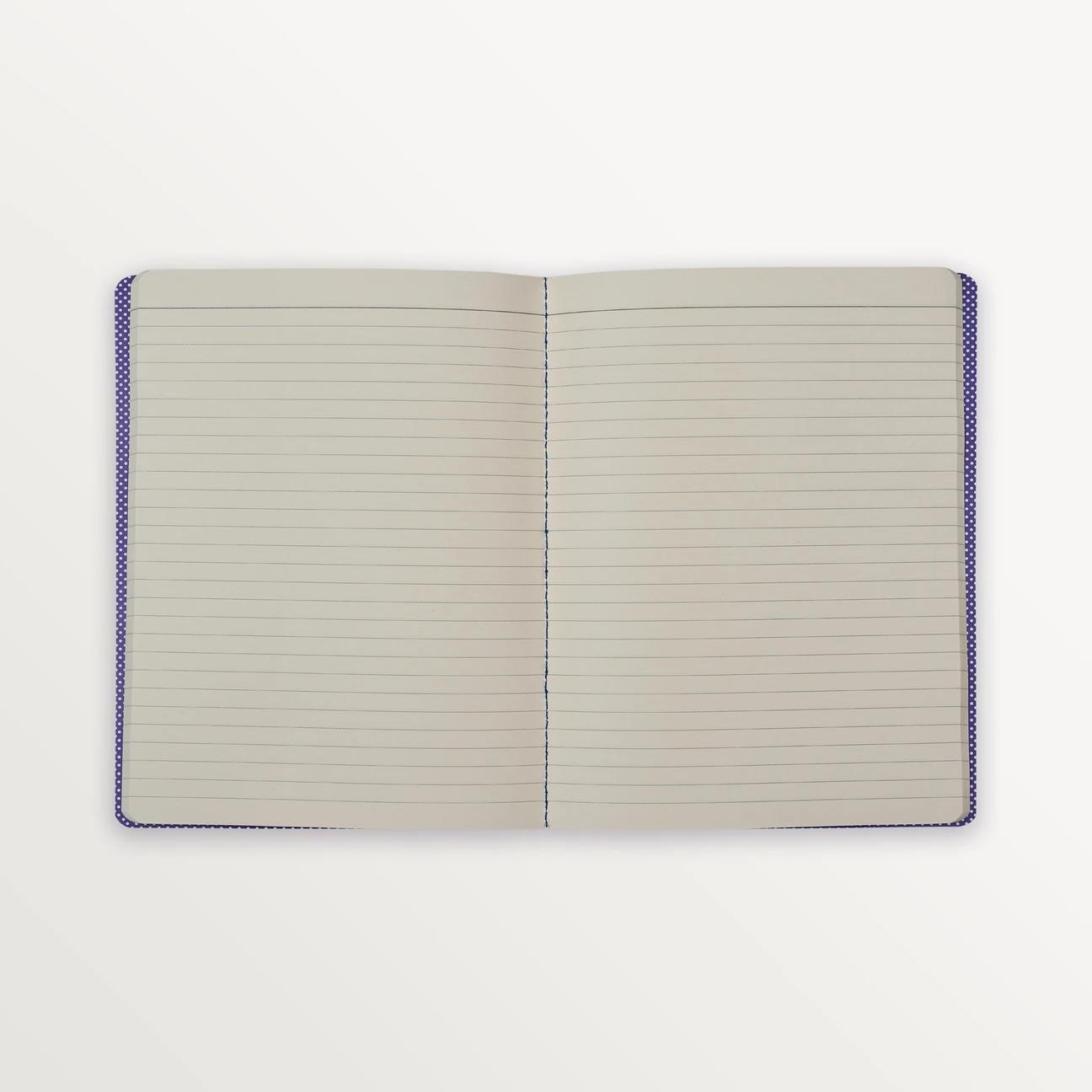EPISODE DOTTY NAVY POLKA & BROAD STRIPE SET OF 2 B5 NOTEBOOKS