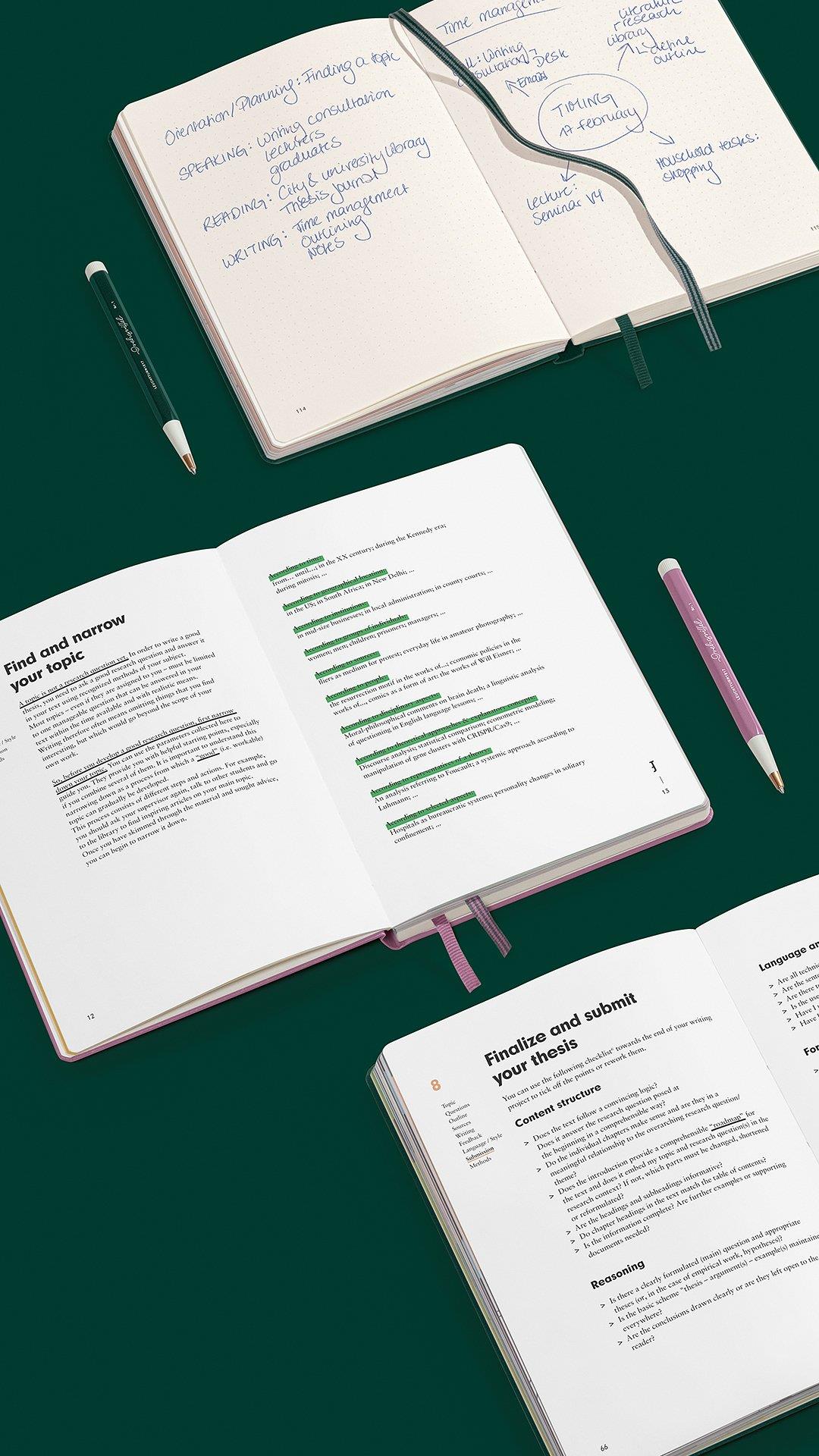 Leuchtturm1917 Thesis Journal Medium (A5), Sert Kapak, Forest Green, İngilizce 369206