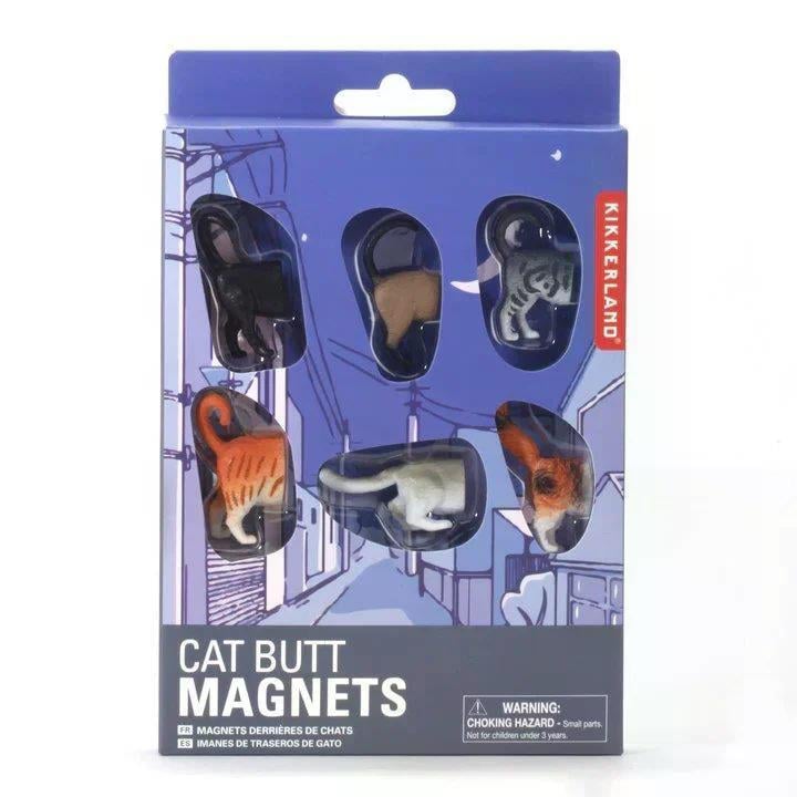 Kikkerland Funny Cat Butt Kedi Poposu Magnet Seti