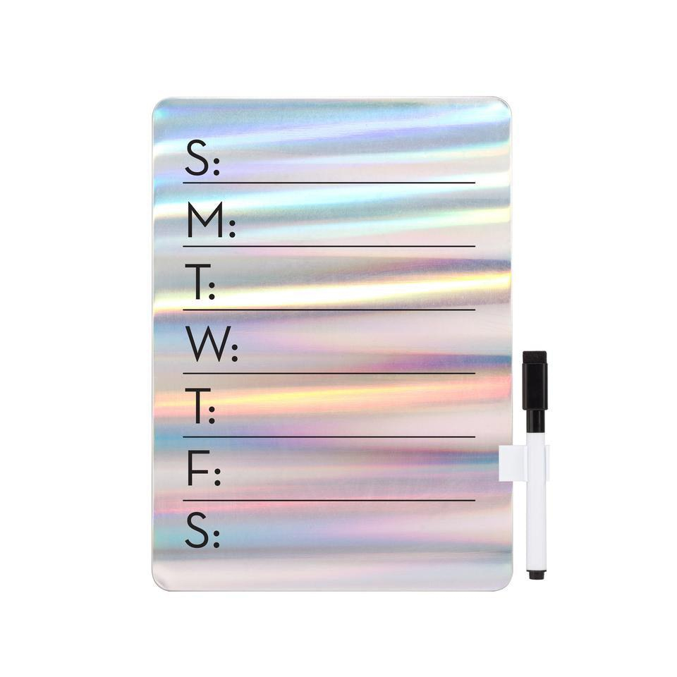 Kikkerland Iridescent Magnetli Haftalık Yaz Sil Planlayıcı