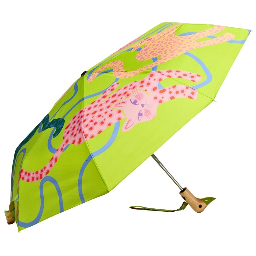 Original Duckhead  Compact Duck Şemsiye Cats Lime CP076