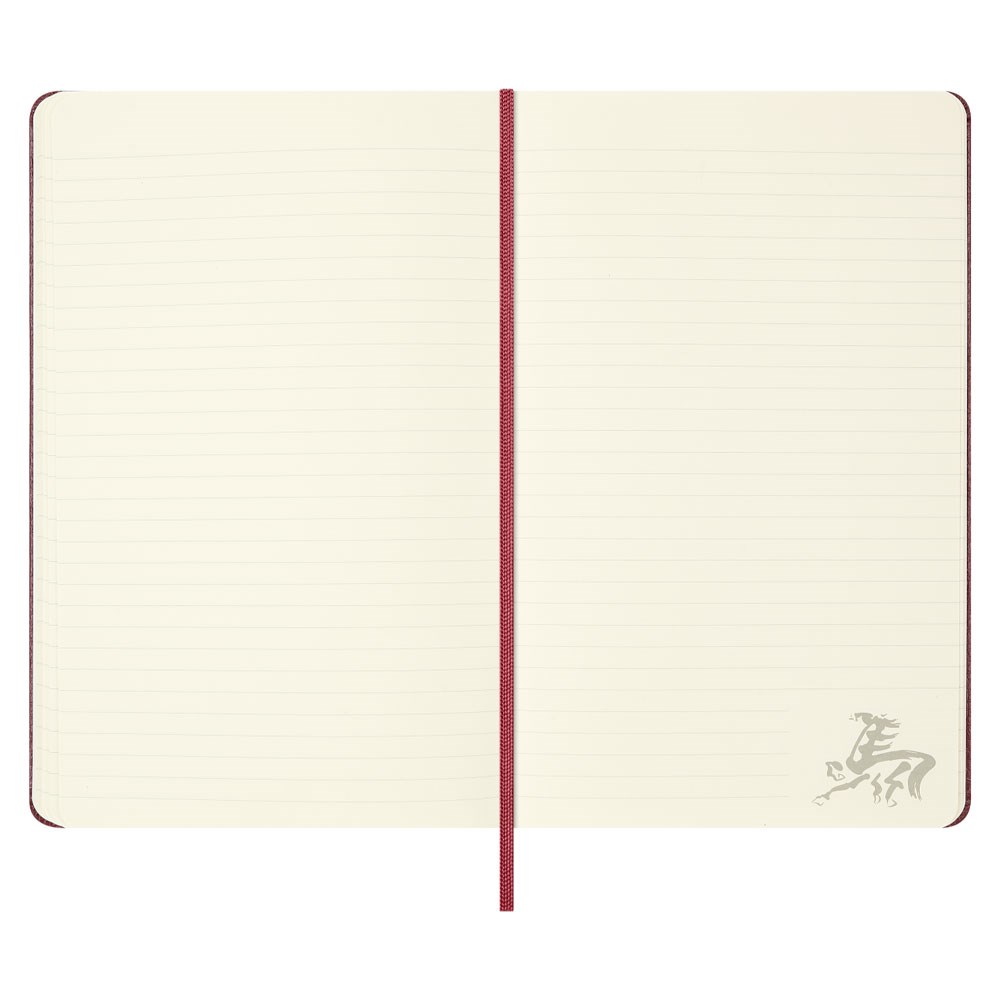 Moleskine Year of the Horse Vegea Fire Red Gift Box Sert Kapak 13x21 Çizgili Defter
