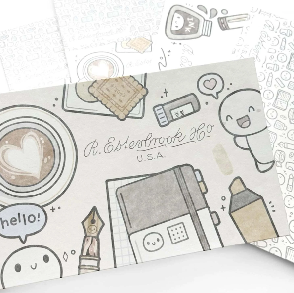 Esterbrook x The Coffee Monster Helen Wang Forgotten Iced Coffee  Blotter Paper Kurutma Kağıdı