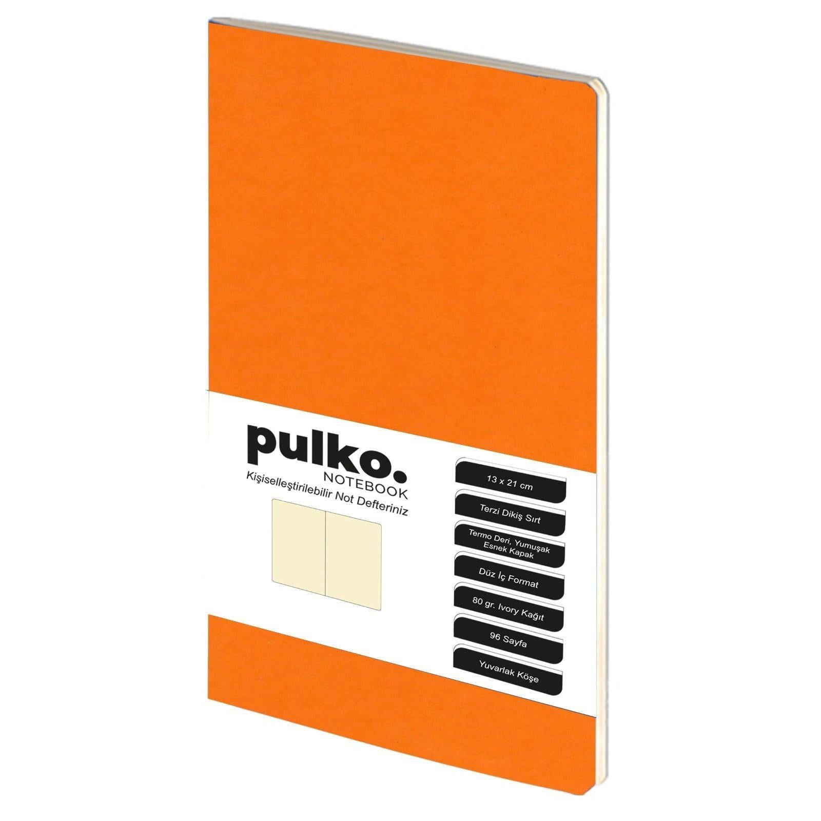 Pulko Terzi Dikiş 13x21 cm Çizgisiz Defter Mandalina