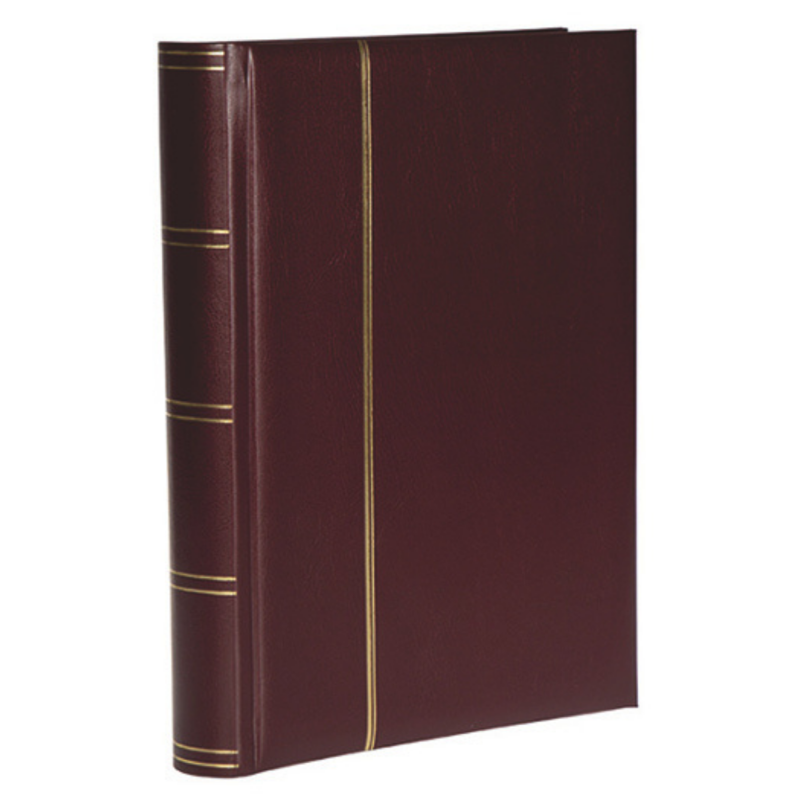 Leuchtturm Zarf Koleksiyonu İçin A4+ Boyut, 32 Yaprak, 64 Sayfa, 128 Adet Bölme (Beyaz Zemin) - Bordo PH-273035